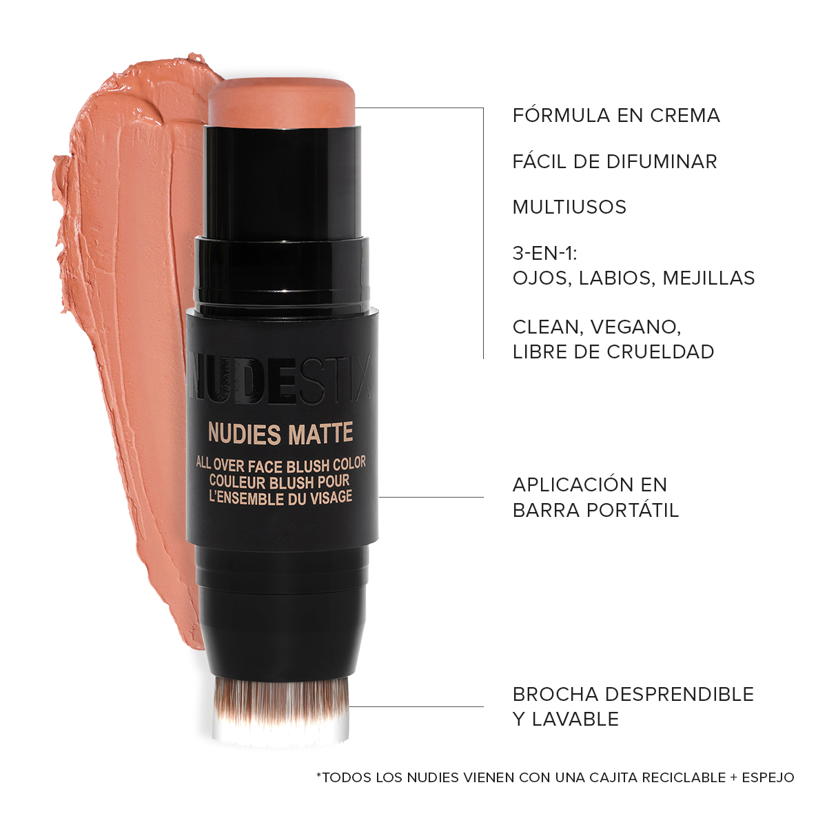 NUDIES MATTE BLUSH & BRONZE (RUBOR Y BRONCEADOR EN BARRA)